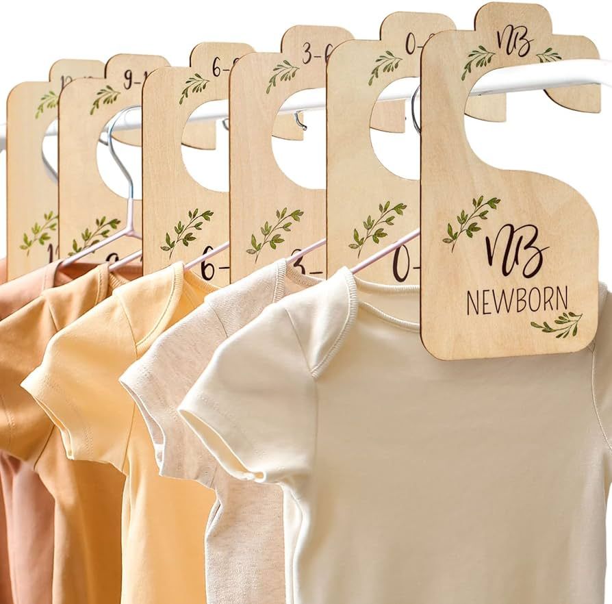 Beautiful Wooden Baby Closet Dividers for Clothes - Double-Sided Organizer from Newborn to 24 Mon... | Amazon (US)