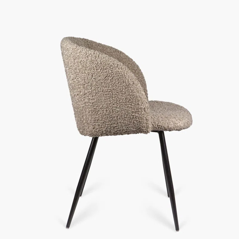 George Oliver Danashia Sherpa Metal Armchair Dining Chair | Wayfair | Wayfair North America