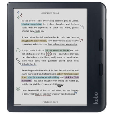 Kobo Libra Colour 7"" Digital eReader with Touchscreen - Black | Best Buy Canada