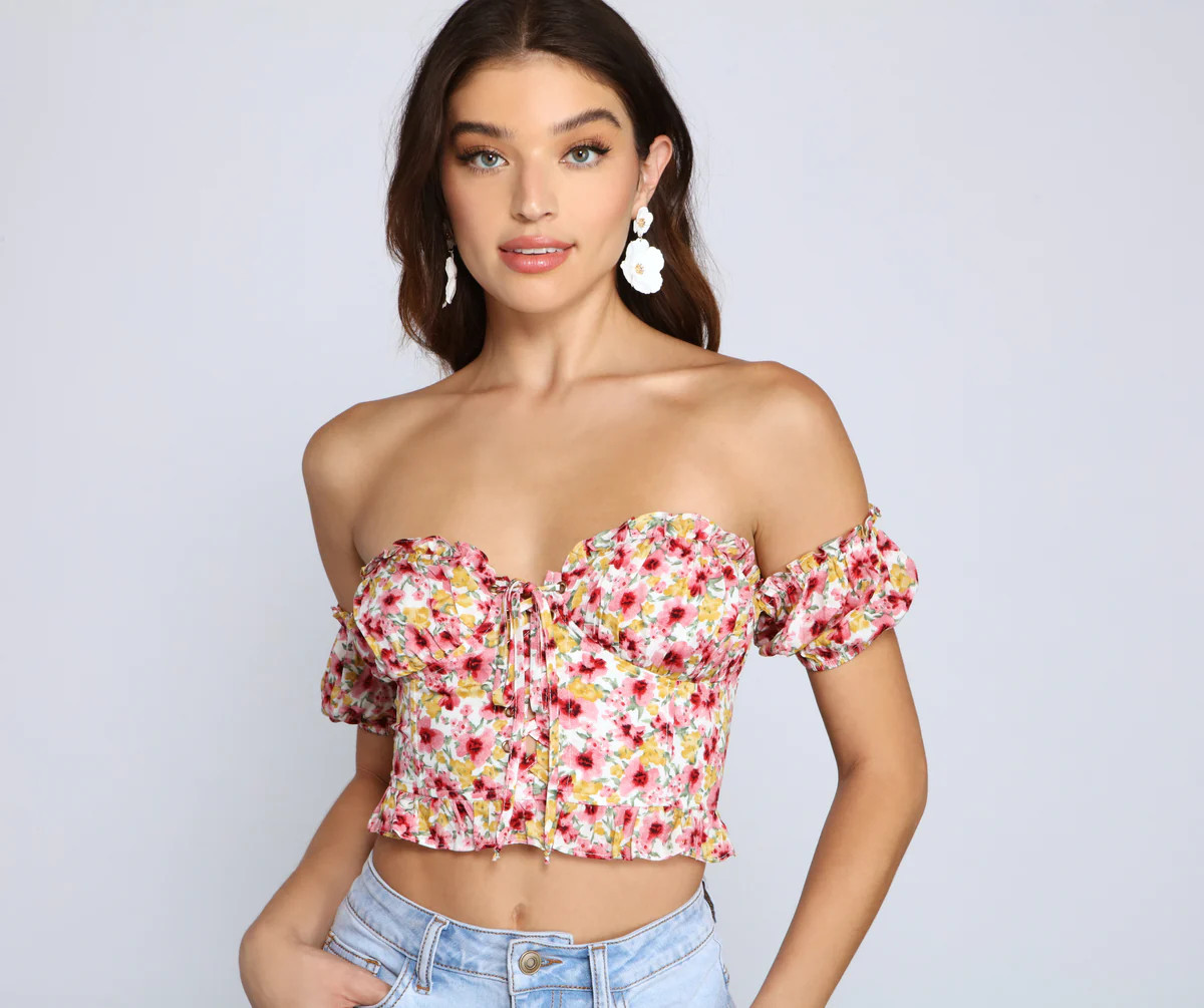 Keep It Sweet Floral Crop Top | Windsor Stores