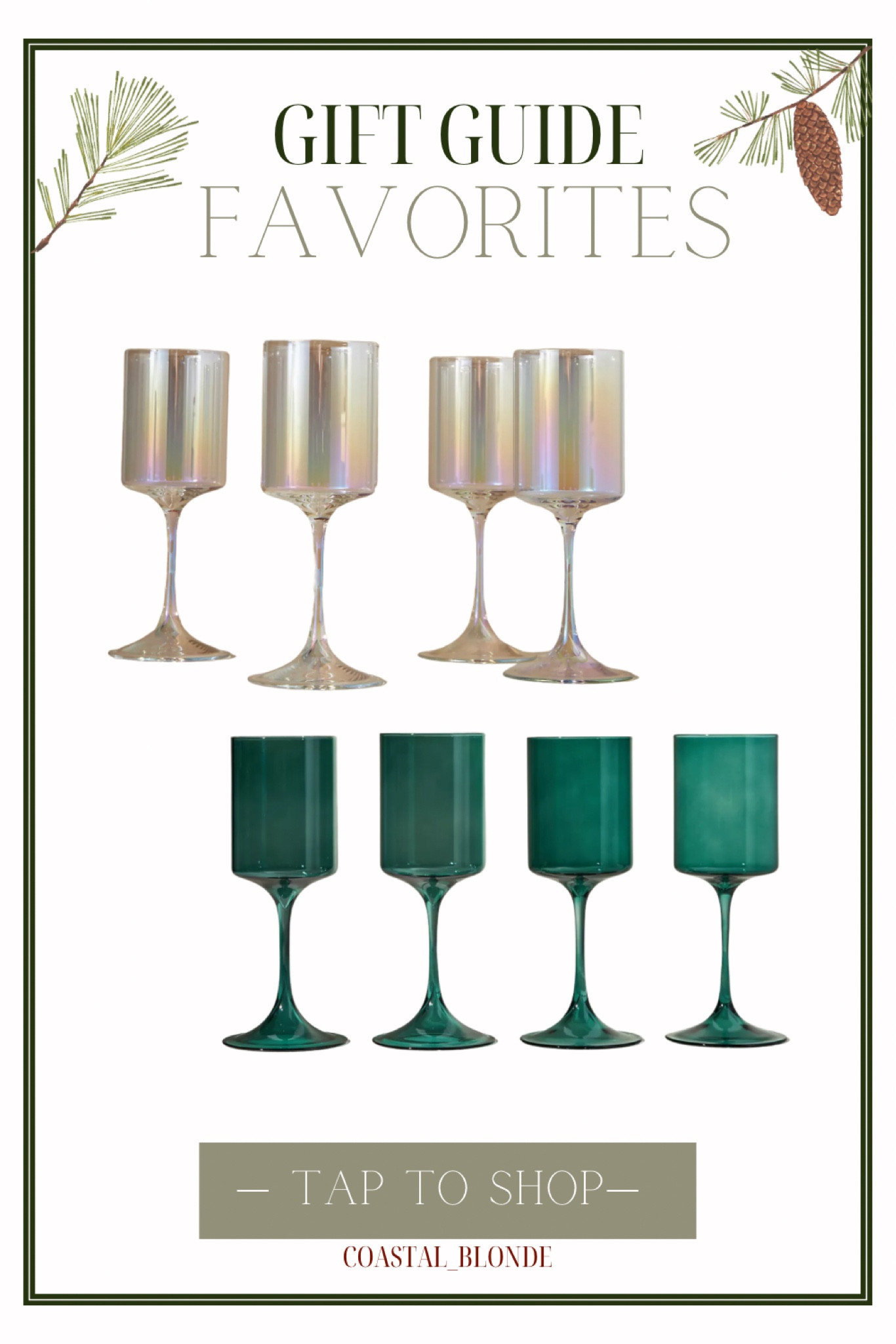 Multicolor wine glasses holidays green pearl set kitchen home gift guide

#LTKHoliday #LTKGiftGuide #LTKhome