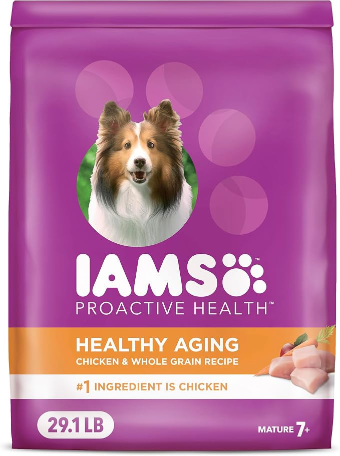 IAMS Proactive Health Healthy Aging Adult Dry Dog Food for Mature and Senior Dogs with Real Chick... | Amazon (US)