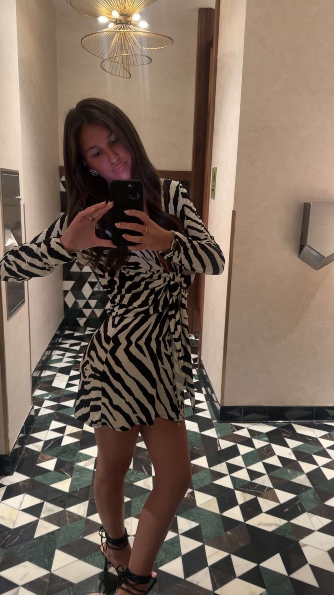 zebra print wrap dress 🦓 
This style is no longer available visit my pickle to rent 