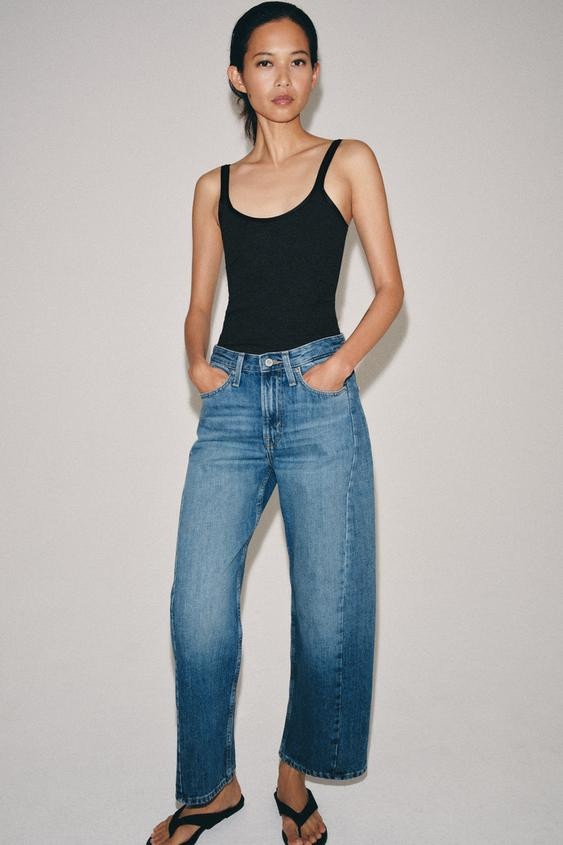 ZW COLLECTION MID-RISE ANKLE RELAXED JEANS | Zara US