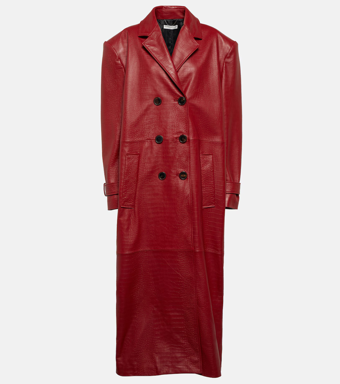 Oversized croc-effect leather coat | Mytheresa (INTL)