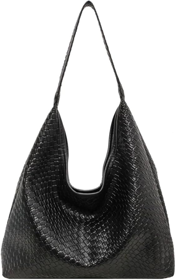 2025 Woven Tote Bag for Women, Fashion Shoulder Hobo Bags, Leather Woven Beach Bag, Work Purses f... | Amazon (US)