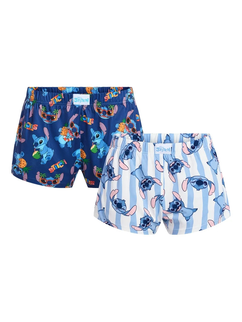 Disney Stitch Women's Jersey Knit Sleep Shorts, 2-Pack, Sizes XS-3X | Walmart (US)