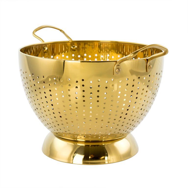 Gibson Home Rose Hue 5 Quart Stainless Steel Colander in Gold | Walmart (US)