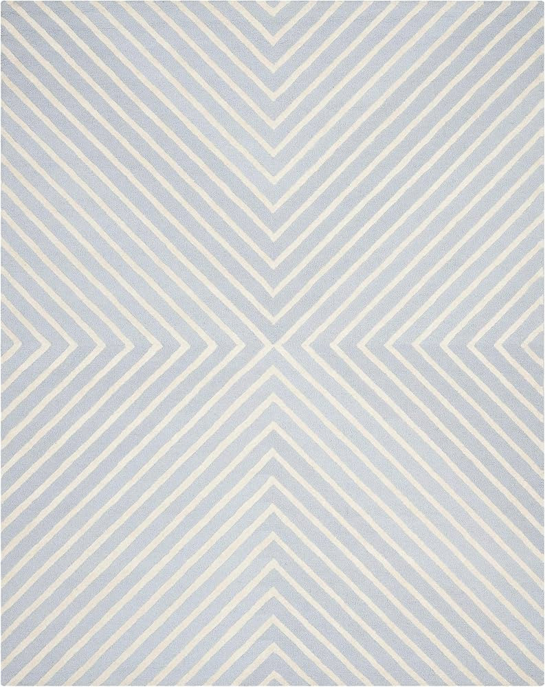 SAFAVIEH Cambridge Collection 8' x 10' Light Blue/Ivory CAM129A Handmade Moroccan Premium Wool Ar... | Amazon (US)