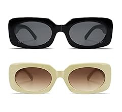 VANLINKER Rectangle Sunglasses for Women Retro Trendy Fashion Glasses Oval Lenses Narrow Thin Squ... | Amazon (US)