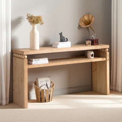 59In Console Table, Modern Rustic Console Table, Narrow Entryway Table, Sofa Table, Hallway Table With Storage, Natural Console Table | Wayfair North America