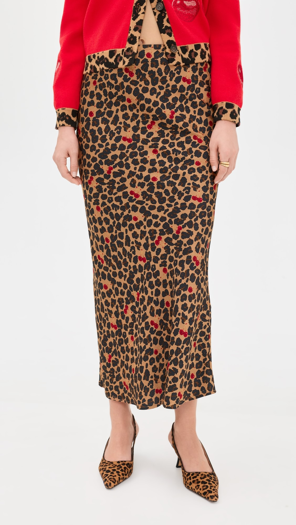 Cherry Leopard Dorris Skirt | Shopbop