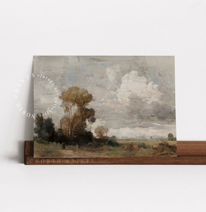 Rustic Landscape Country Farmhouse Painting Warm Tone Print - Etsy | Etsy (US)