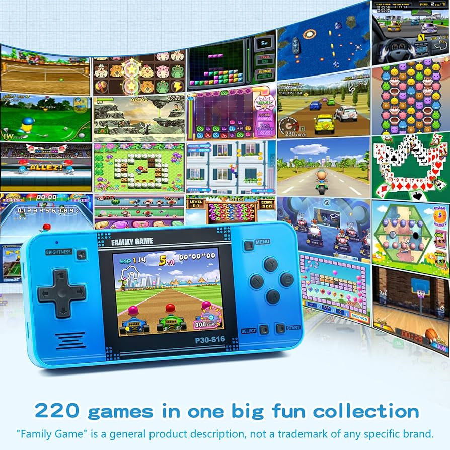 Handheld Game for Kids -Preloaded 220 Retro Video Games, Portable Gaming Player with Rechargeable... | Amazon (US)