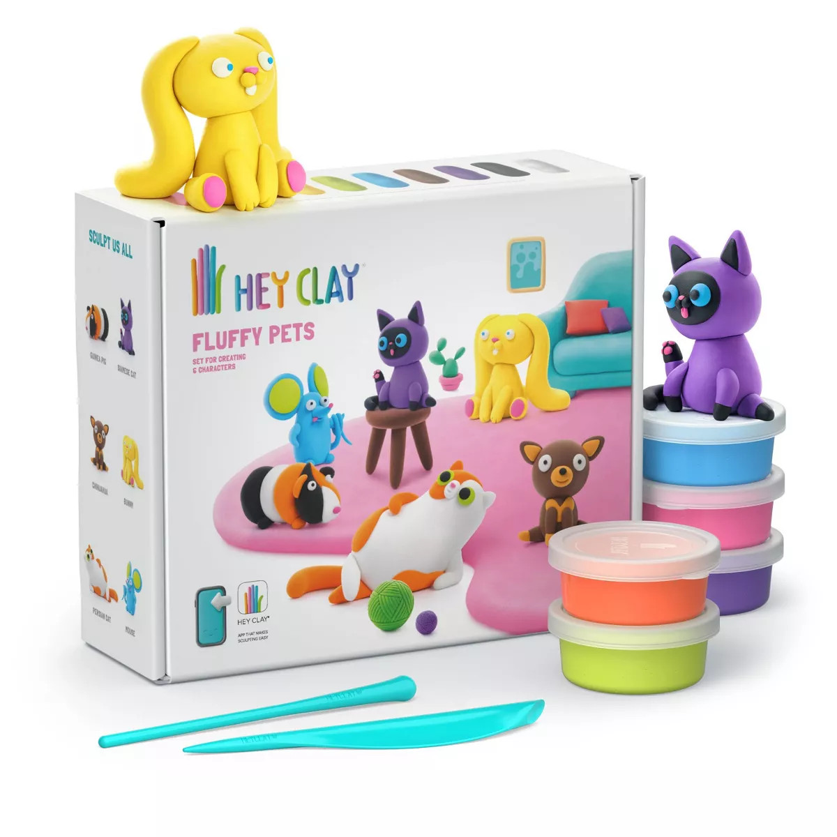 HEY CLAY Fluffy Pets: Non-Toxic Modeling Dough for Kids, Includes Sculpting Tools & Instructions,... | Target
