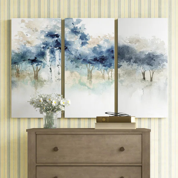 Waters Edge I - 3 Piece Unframed Multi-Piece Image on Canvas | Wayfair North America