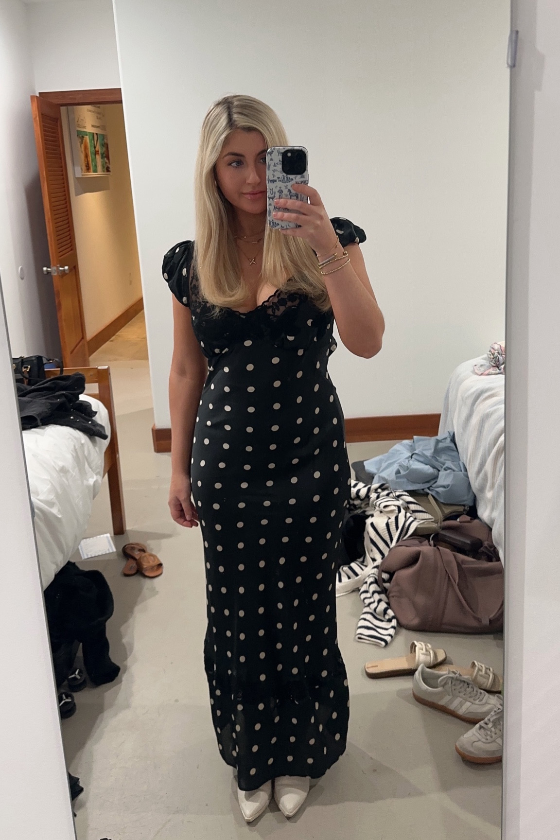 Dinner Out - Free People black & white polka dot maxi dress. I’m wearing a size medium - accurate to size. Wore this out to a friend’s bachelorette dinner.

#LTKSeasonal #LTKSpringSale #LTKtravel