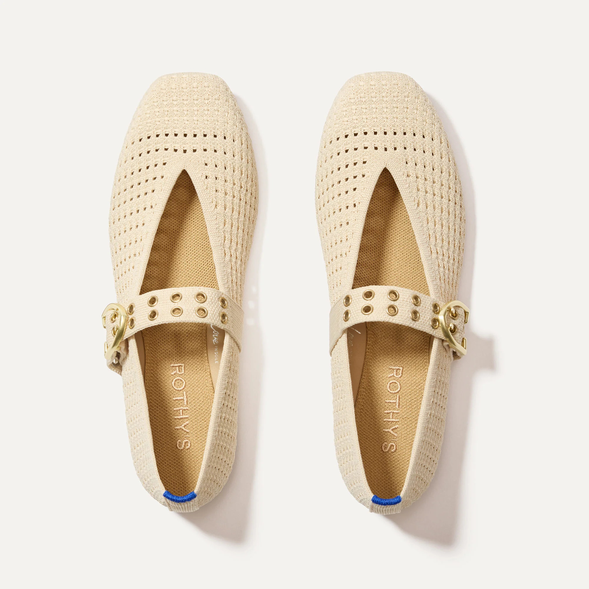 The Max Buckle Mary Jane in Off White Mesh | Rothy's | Rothy's
