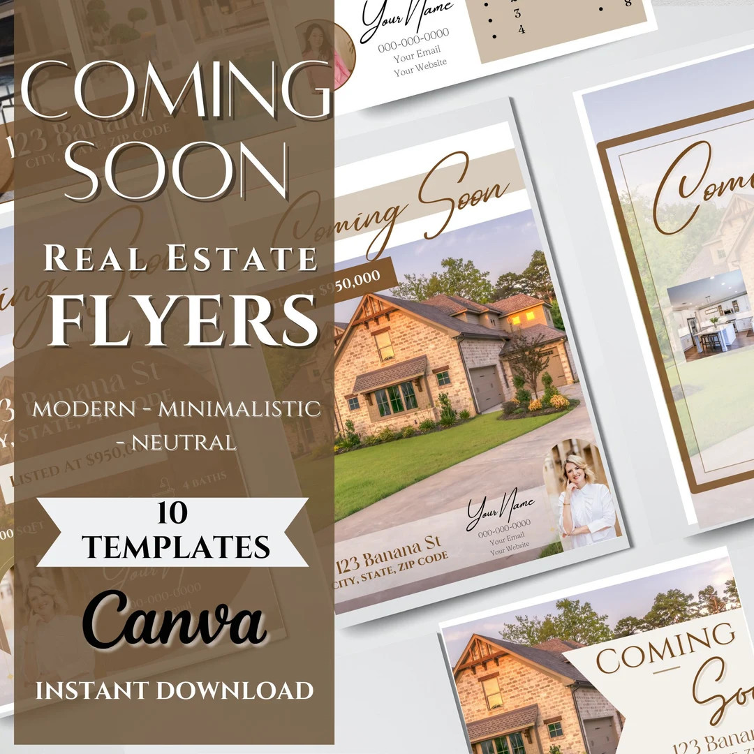 10 Coming Soon Flyers Real Estate Coming Soon Flyers - Etsy | Etsy (US)