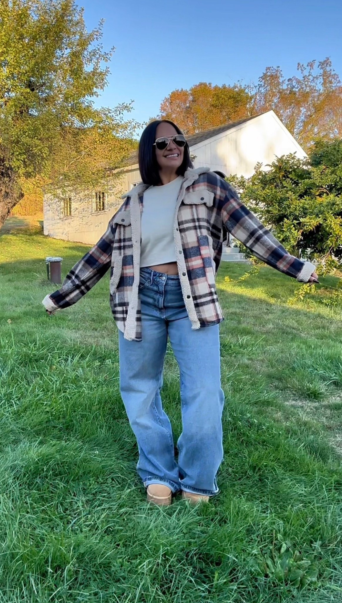 FALL ON THE FARM 🐴 🫶🏽🍂

fall outfit, fall jacket, plaid shacket, jeans, boots, casual outfit, apple picking outfit, pumpkin picking outfit 

#LTKStyleTip #LTKOver40 #LTKSeasonal