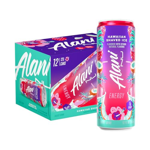 Alani Nu HAWAIIAN SHAVED ICE, Sugar Free, Low Calorie Energy Drinks, 200mg Caffeine, Biotin, B Vitamins, Zero Sugar, 10 Calories, 12 Fl Oz Cans, 12 Pack | Amazon (US)