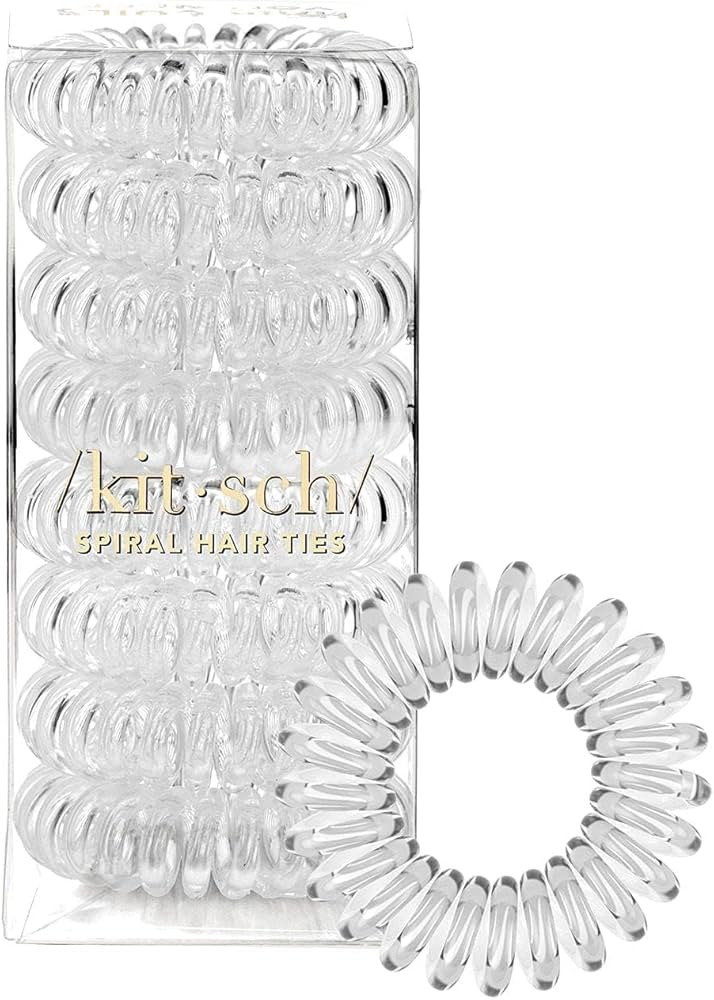 Kitsch Spiral Hair Ties for Women, Coil Hair Ties for Thick Hair, No Crease Hair Tie, Spiral Hair... | Amazon (US)