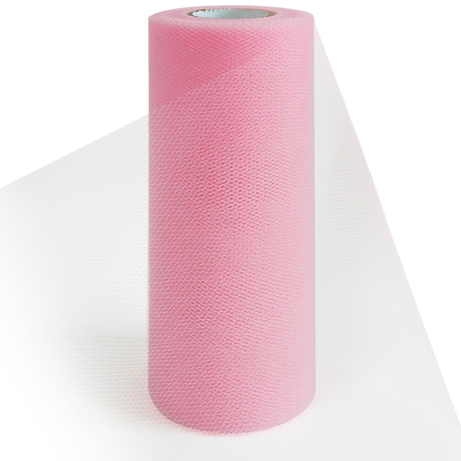 Pink Tulle Fabric - 6 Inch Sheer Tulle Netting Spool - 25 Yards - Ideal for Tutu Skirts, Wedding ... | Amazon (US)
