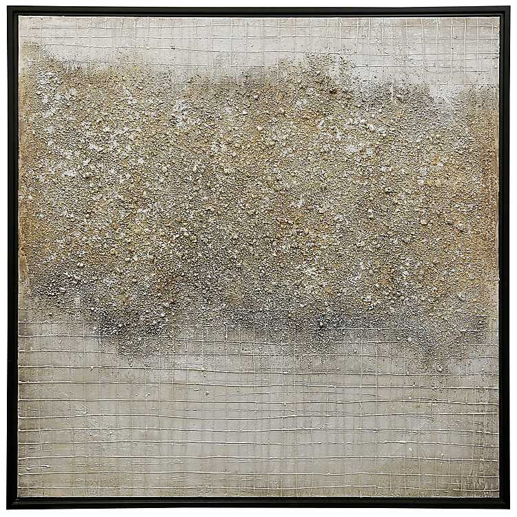Silver and Gold Rupture Framed Canvas Art Print | Kirkland's Home
