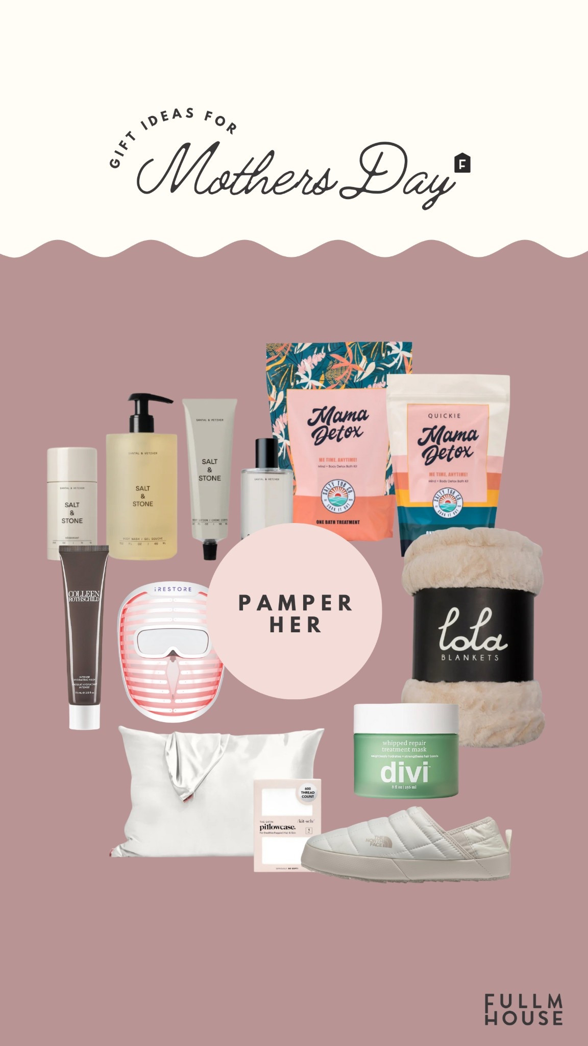 Gifts that bring the spa home! For links to the bath salts are over at FULLMHOUSE.com