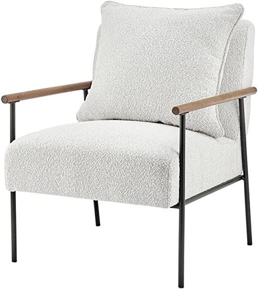 New Pacific Direct Quinton Fabric Arm, Boucle Beige Accent Chair | Amazon (US)