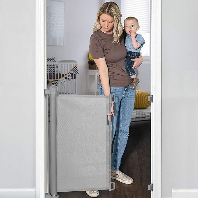 YOOFOR Retractable Baby Gate, Extra Wide Safety Kids or Pets Gate, 33” Tall, Extends to 55” W... | Amazon (US)
