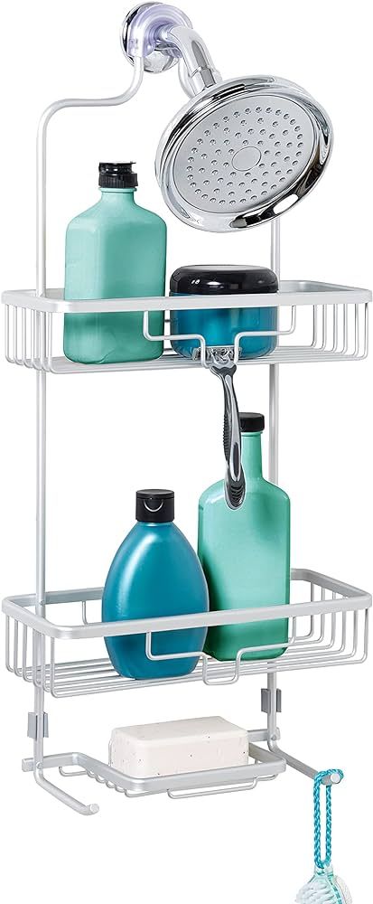 Zenna Home Hanging Shower Caddy, Over the Shower Head Bathroom Storage, Rustproof, No Drilling, B... | Amazon (US)