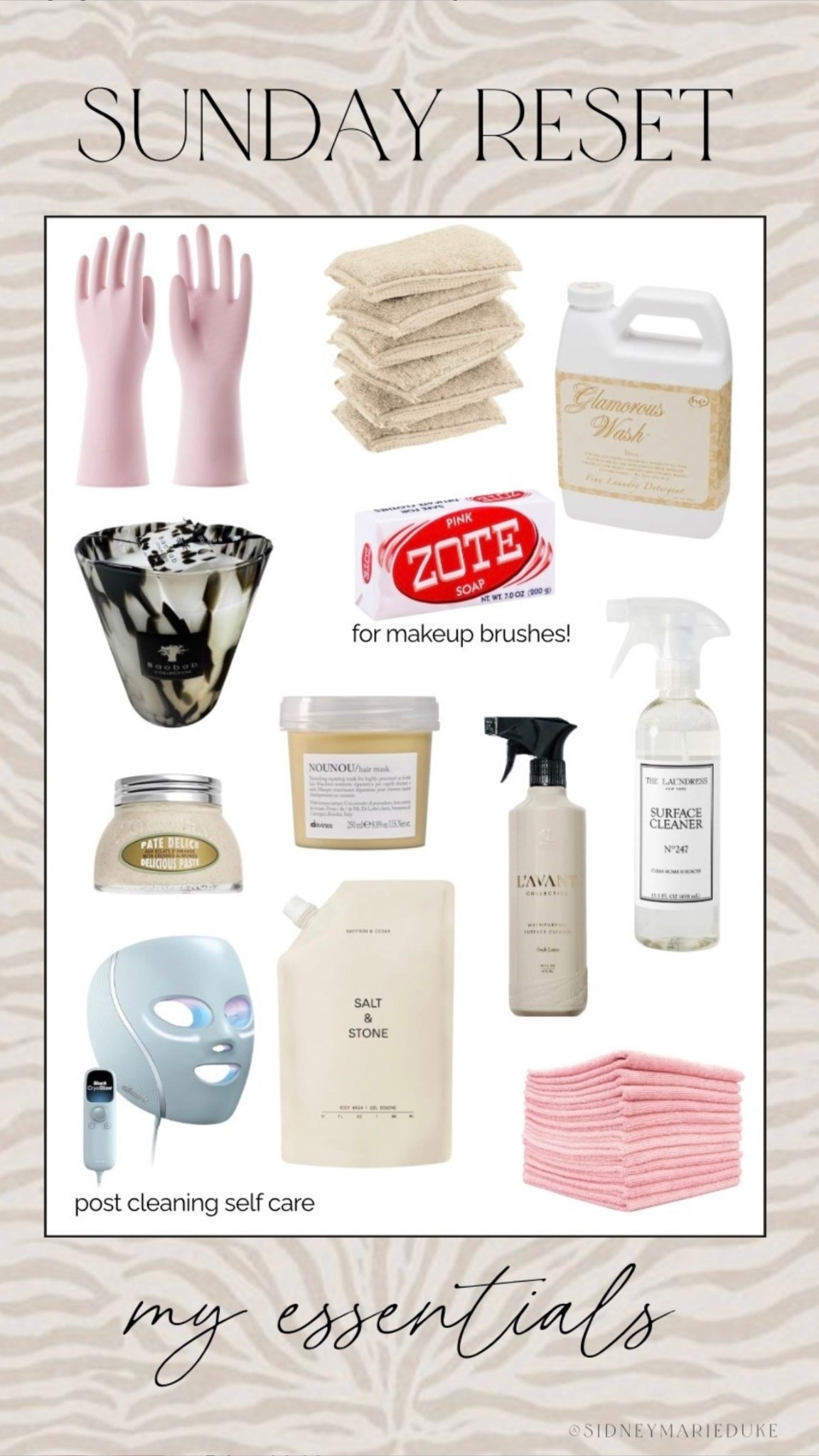 My Sunday reset cleaning and self care essentials! Love all of these for when I need to get my life together lol 🩷 the Zote soap is the soap I use to clean my makeup brushes! 

#LTKHome #LTKselfcare