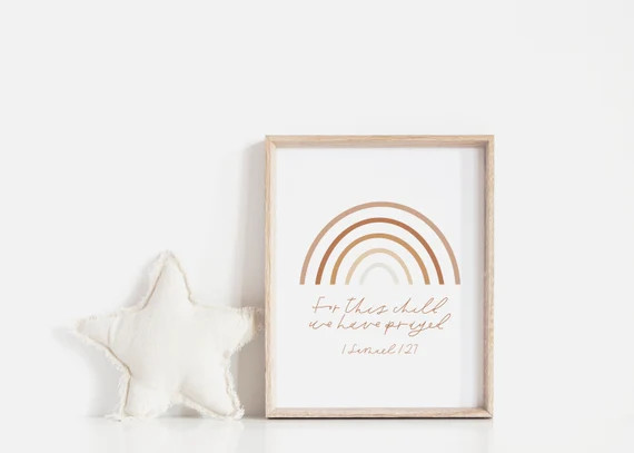 For This Child We Have Prayed  Rainbow Baby Gift  Orange | Etsy | Etsy (US)