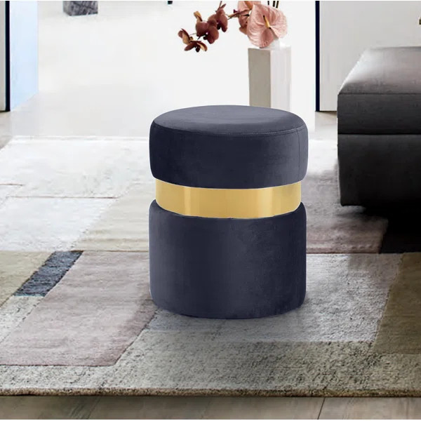 Fresno 14.5'' Wide Velvet Round Cocktail Ottoman | Wayfair North America