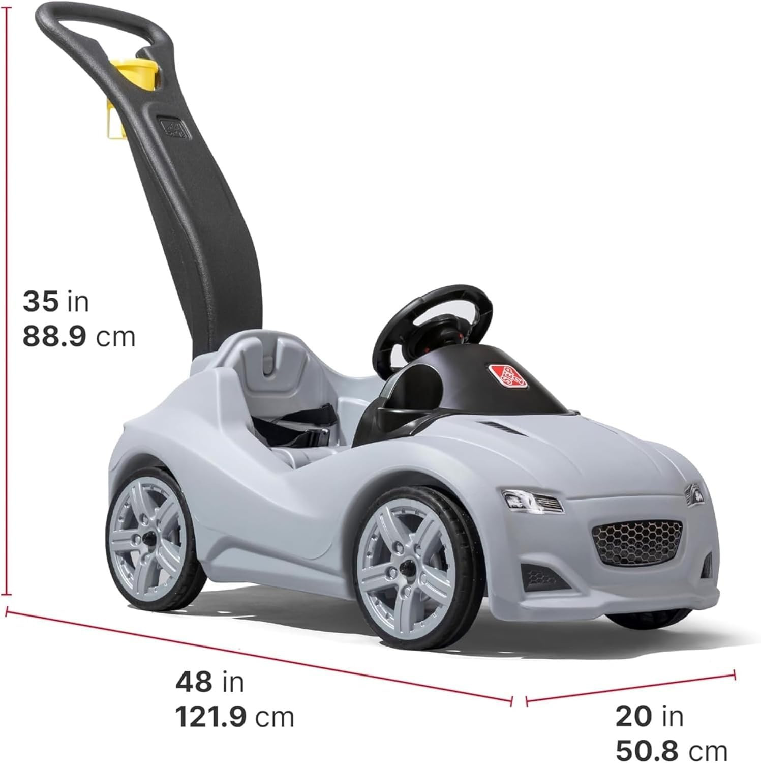 Step2 Whisper Ride Cruiser Kids Push Car, Ride On Toy, Stroller Substitute, Includes Seat Belt & ... | Amazon (US)