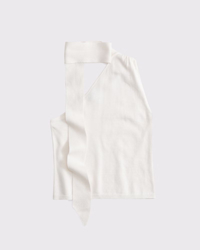 Asymmetrical Scarf Sweater Tank | Abercrombie & Fitch (US)