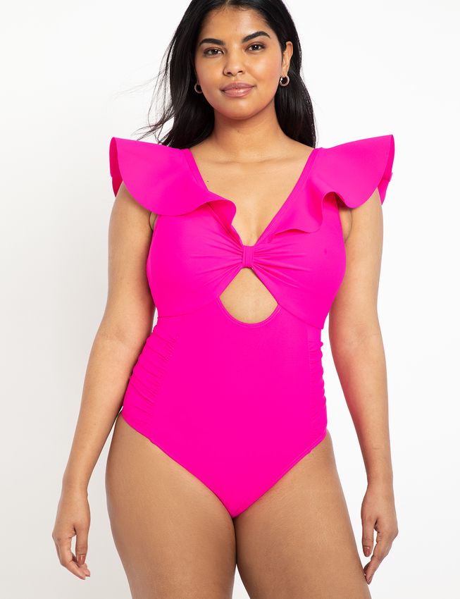 Drama Ruffle One Piece Swimsuit | Eloquii