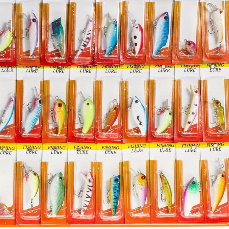 Fishing Tackle Bass Fishing Lures Kit - 30pcs Mixed Color PP Fishing Lures Crankbaits Hooks Minno... | Walmart (US)