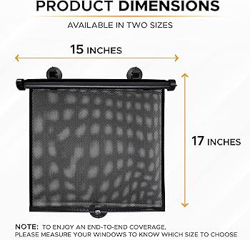 EcoNour Car Side Window Sun Shade (2 Pack) | Retractable Roller Sunshade for Kids | Baby Car Wind... | Amazon (US)