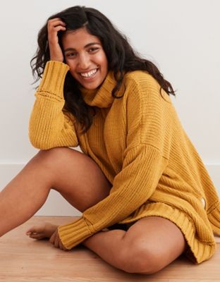Aerie Chenille Oversized Turtleneck | American Eagle Outfitters (US & CA)