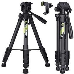 Endurax 66" Video Camera Tripod for Canon Nikon Lightweight Aluminum Travel DSLR Camera Stand wit... | Amazon (US)