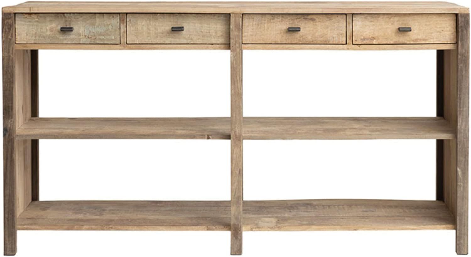 Creative Co-Op Reclaimed Wood Console Table with 4 Drawers 4 Storage Sections, Natural Sideboard | Amazon (US)