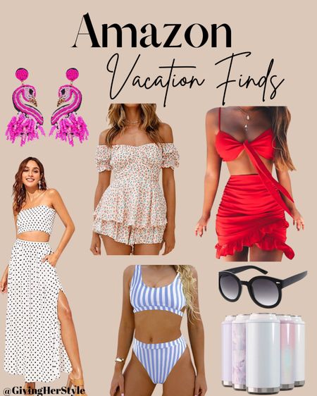 Amazon vacation finds! 
| amazon | vacation | vacation outfit | vacation essentials | travel | amazon travel | amazon vacation | swimsuit | resort | resort wear | Cabo | New Mexico | cruise | spring | summer | traveling | swimsuits | swimwear | swim coverup | matching set | two piece set | tropical | sunglasses | self tanner | sandals | beach | island | Hawaii | island outfits | outfit ideas | amazon style | amazon fashion | Amazon must haves | best of amazon | best of amazon prime | vacation wear | two piece swim | bathing suit | bikini | earrings | beaded earrings | destination wedding | romper | swim cover up | towel | coozie | 

#LTKSeasonal #LTKtravel #LTKunder100