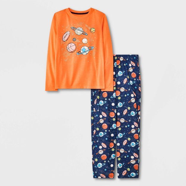 Boys' 2pc Sport Long Sleeve Pajama Set - Cat & Jack™ Orange | Target