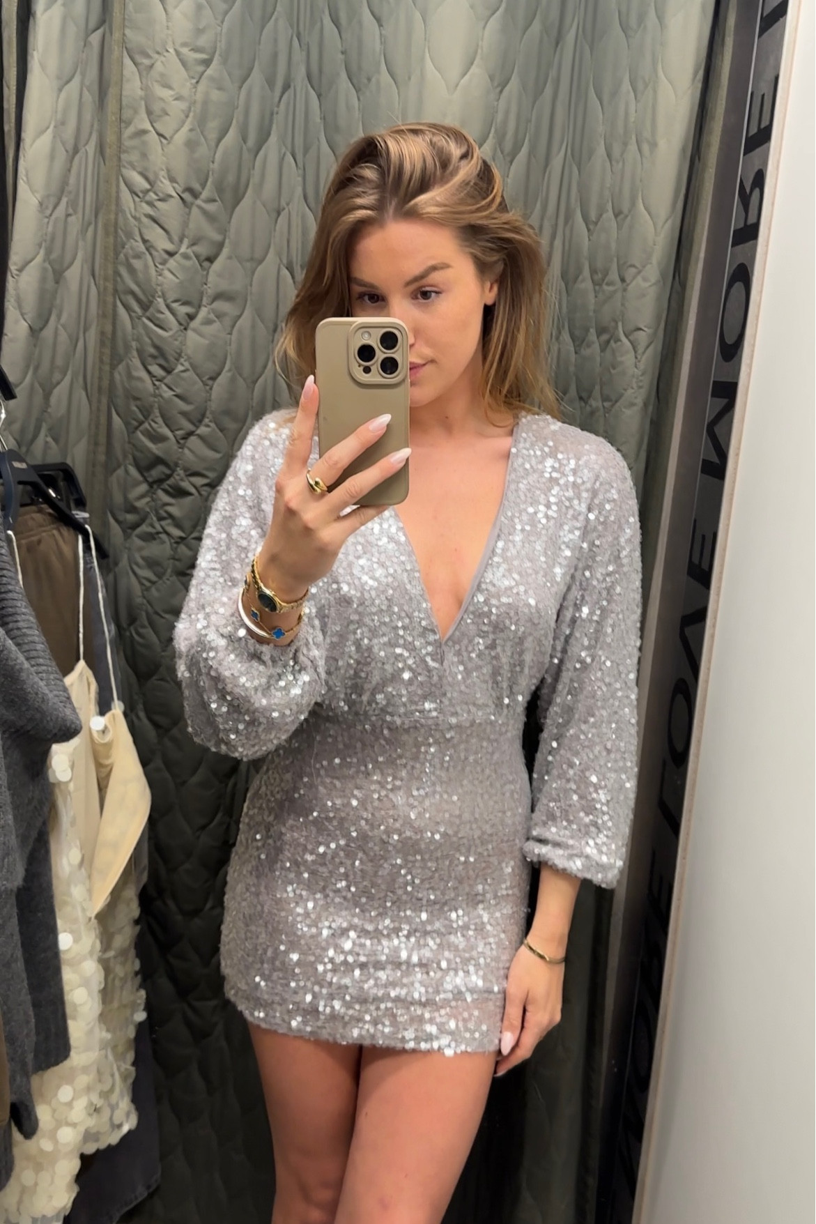 Grey glitter dress from Pull & Bear 
perfect for Christmas 

Wearing size S

#LTKparties #LTKSeasonal #LTKHoliday