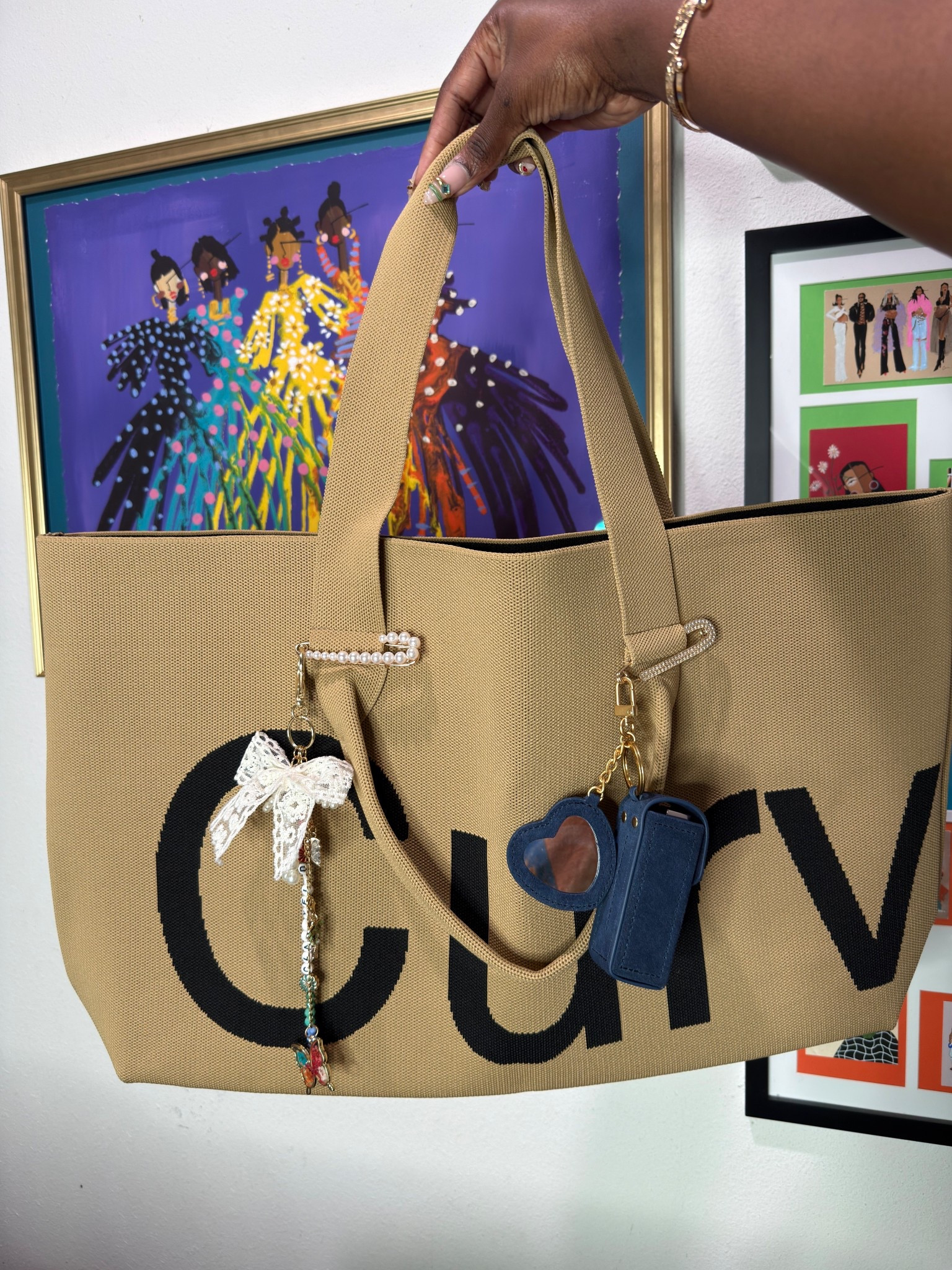 A collection of all the amazing bag charms I’ve found and the insert!