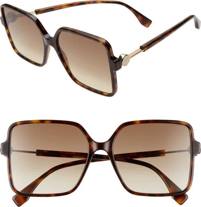 58mm Gradient Square Sunglasses | Nordstrom