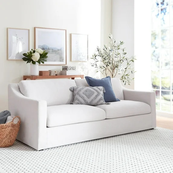 My Texas House Briar 2 Accent Chairs & 1 Sofa, Bundle Cream Linen | Walmart (US)