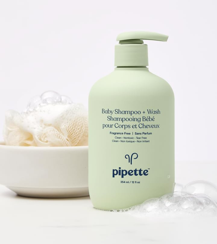 Pipette Baby Shampoo and Body Wash - Fragrance Free, Tear-Free Bath Time, Hypoallergenic, Moisturizi | Amazon (US)